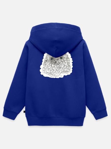 Curly Sherly - Kinder Premium Organic Zip Hoodie - Royalblau