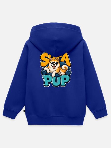 Akita - Kinder Premium Organic Zip Hoodie - Royalblau