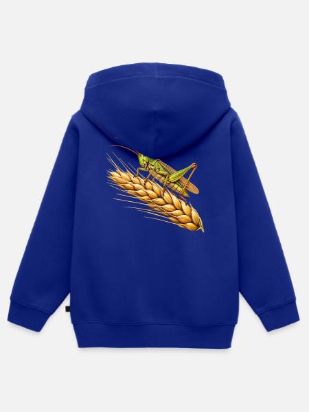 Grashüpfer - Kinder Premium Organic Zip Hoodie - Royalblau