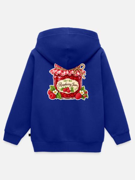 Selbstgemachte Marmelade Himbeere - Kinder Premium Organic Zip Hoodie - Royalblau