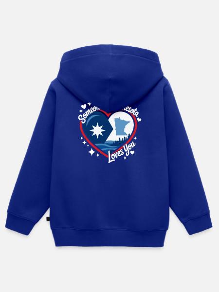 Minnesota Herz – Heimkommen Liebe - Kinder Premium Organic Zip Hoodie - Royalblau