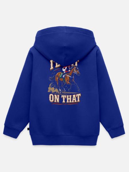 Ich wette darauf: Pferderennen - Kinder Premium Organic Zip Hoodie - Royalblau