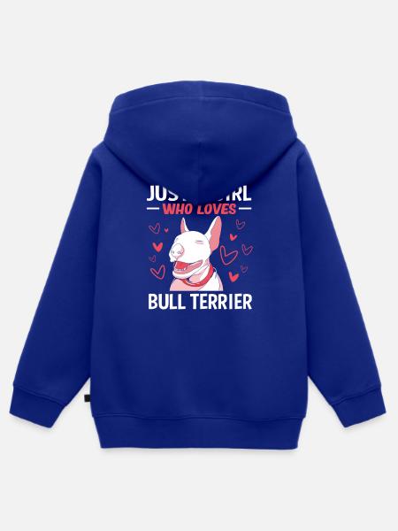 Bullterrier - Kinder Premium Organic Zip Hoodie - Royalblau
