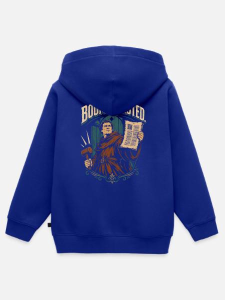 Boom Geröstet - Kinder Premium Organic Zip Hoodie - Royalblau