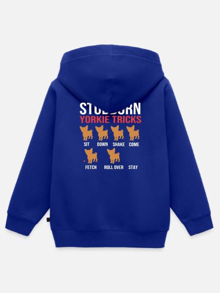 Yorkshire Terrier - Kinder Premium Organic Zip Hoodie - Royalblau