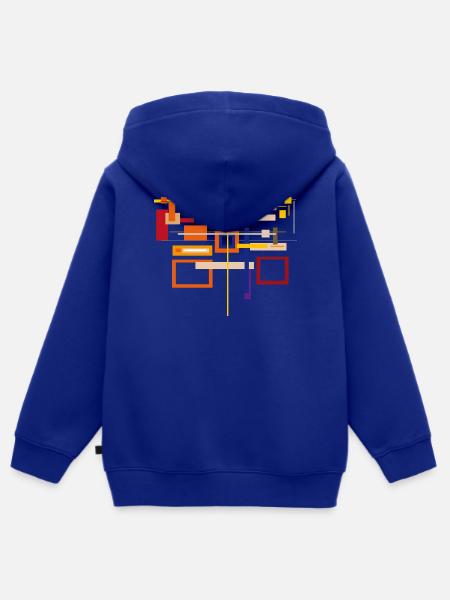 Architektur Muster / Farben Abstrakt - Kinder Premium Organic Zip Hoodie - Royalblau