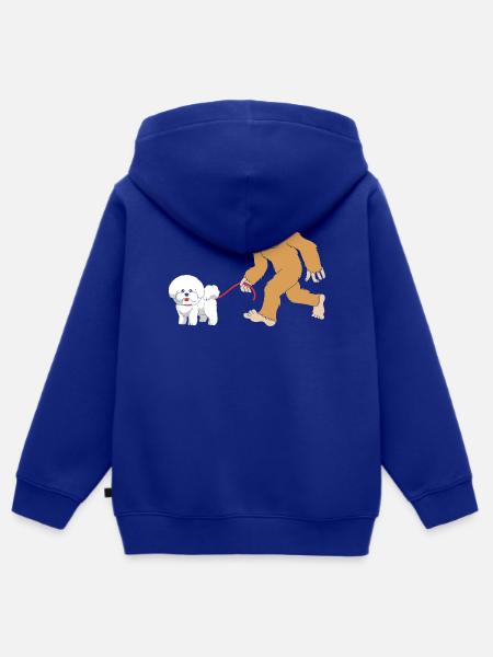 Bichon Frise - Kinder Premium Organic Zip Hoodie - Royalblau