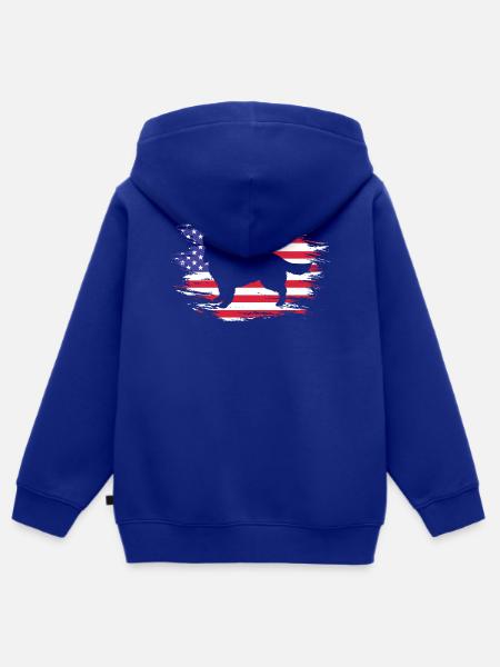 Springer Spaniel - Kinder Premium Organic Zip Hoodie - Royalblau