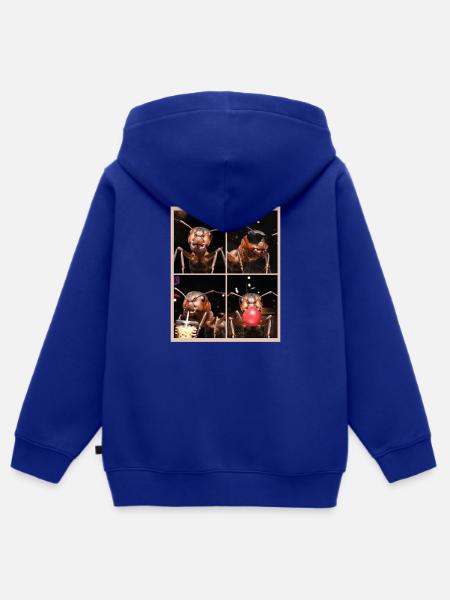 Ameisen Ameise - Kinder Premium Organic Zip Hoodie - Royalblau