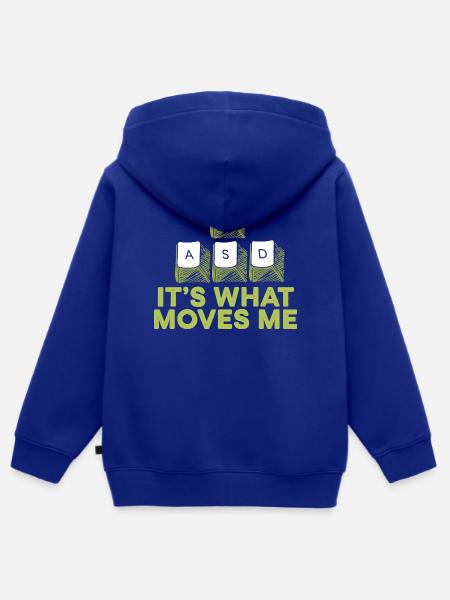 WASD Motivationsspruch - Kinder Premium Organic Zip Hoodie - Royalblau