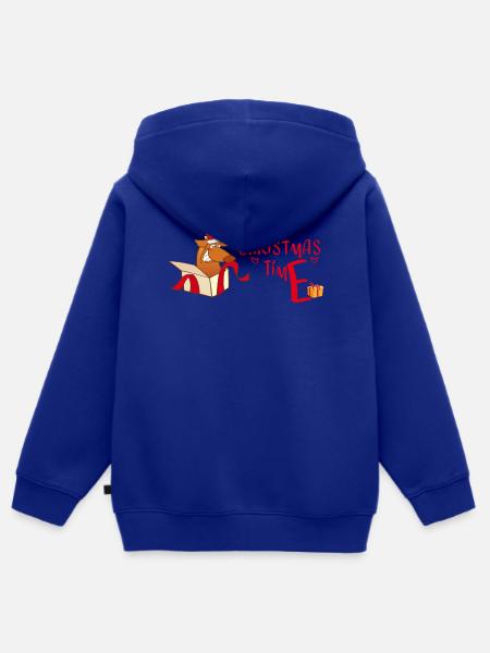 Christmas Time - Kinder Premium Organic Zip Hoodie - Royalblau