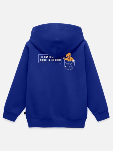 Werdender Papa werdende Väter - Kinder Premium Organic Zip Hoodie - Royalblau
