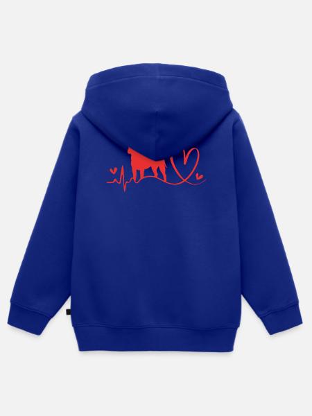 Bullmastiff Hund - Kinder Premium Organic Zip Hoodie - Royalblau