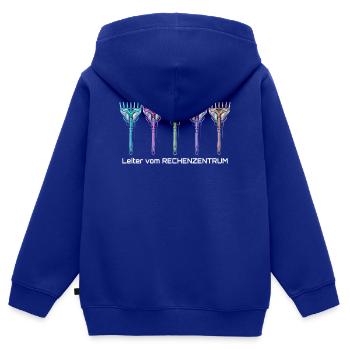 IT Support Glücksrad Service Desk IT Helpdesk Nerd - Kinder Premium Organic Zip Hoodie - Royalblau - Hinten - AI Model Kid Male (0cm)