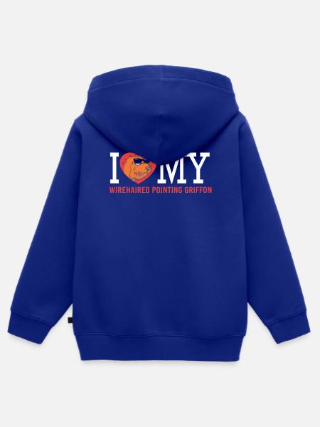 Griffon - Kinder Premium Organic Zip Hoodie - Royalblau