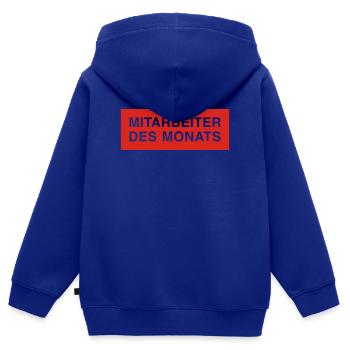 Employé du mois - Sweat Premium à capuche zippé enfant bio - bleu roi - Dos - AI Model Kid Male (0cm)