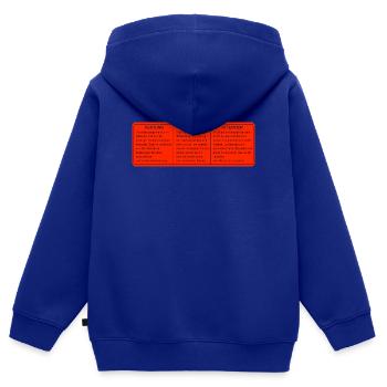  DIFF LOCKS differenzialsperren aufkleber - Kinder Premium Organic Zip Hoodie - Royalblau - Hinten - AI Model Kid Male (0cm)