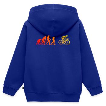 Puristisches Roadbike Thema - Kinder Premium Organic Zip Hoodie - Royalblau - Hinten - AI Model Kid Male (0cm)