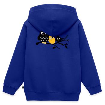 Amis - Sweat Premium à capuche zippé enfant bio - bleu roi - Dos - AI Model Kid Male (0cm)