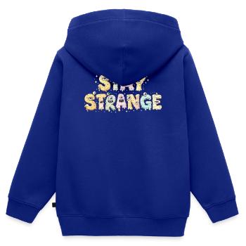 Strange Slime Script Textillus - Kids Premium Organic Zip-up Hoodie - royal blue - Back - AI Model Kid Male (0cm)