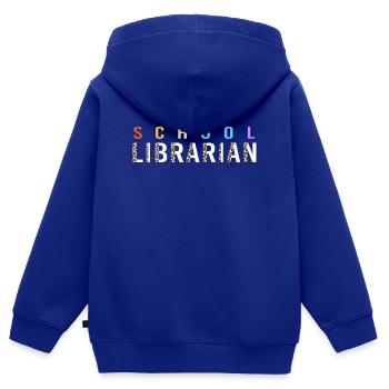 Leseratte Bibliothek Lesen - Kinder Premium Organic Zip Hoodie - Royalblau - Hinten - AI Model Kid Male (0cm)