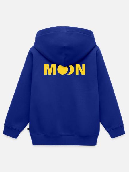 MOON - Kinder Premium Organic Zip Hoodie - Royalblau