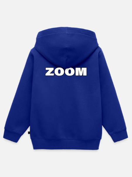 ZOOM - Kinder Premium Organic Zip Hoodie - Royalblau