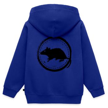 Ratte - Nagetier - Kinder Premium Organic Zip Hoodie - Royalblau - Hinten - AI Model Kid Male (0cm)