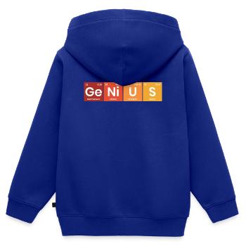 Periodensystem Genius - Kinder Premium Organic Zip Hoodie - Royalblau - Hinten - AI Model Kid Male (0cm)