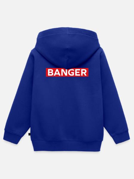 Banger - Kinder Premium Organic Zip Hoodie - Royalblau