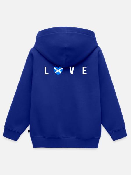 Schottland - Kinder Premium Organic Zip Hoodie - Royalblau