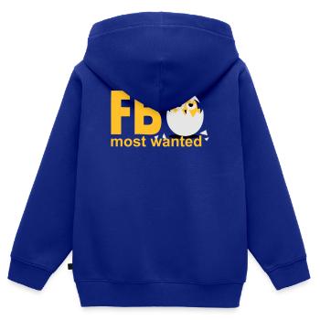 Küken Ei most wanted - Kinder Premium Organic Zip Hoodie - Royalblau - Hinten - AI Model Kid Male (0cm)