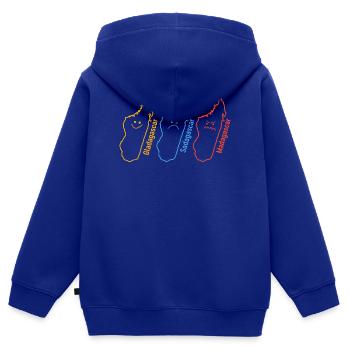 Funny Madagascar Sadagascar Geography Geographer - Kids Premium Organic Zip-up Hoodie - royal blue - Back - AI Model Kid Male (0cm)