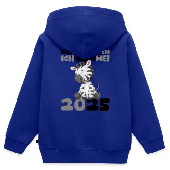 kiKindergarten 2025 Kids Gift Kita 2025 Décoration - Sweat Premium à capuche zippé enfant bio - bleu roi - Dos - AI Model Kid Male (0cm)