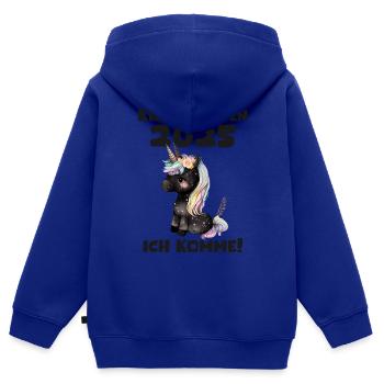 Kindergarten 2025 Girl Gift Kita 2025 Decoration - Kids Premium Organic Zip-up Hoodie - royal blue - Back - AI Model Kid Male (0cm)