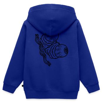 2 augen ausgerissen sehen zombie tot gestorben bio - Kinder Premium Organic Zip Hoodie - Royalblau - Hinten - AI Model Kid Male (0cm)