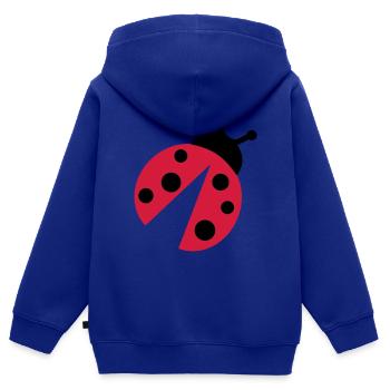 Ladybug - Kids Premium Organic Zip-up Hoodie - royal blue - Back - AI Model Kid Male (0cm)