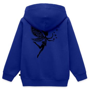 Elfe, Fee, Sterne, Flügel, Magie, Glücksbringer - Kinder Premium Organic Zip Hoodie - Royalblau - Hinten - AI Model Kid Male (0cm)