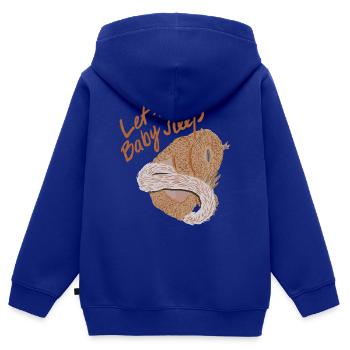 Wildtiere - Kinder Premium Organic Zip Hoodie - Royalblau - Hinten - AI Model Kid Male (0cm)