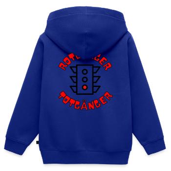 Ampel Strassenverkehr Shirt - Kinder Premium Organic Zip Hoodie - Royalblau - Hinten - AI Model Kid Male (0cm)