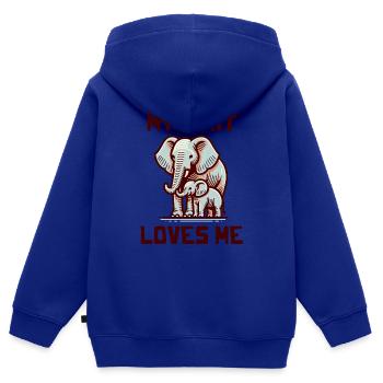 My Aunt Loves Me - Baby Sayings - Kids Premium Organic Zip-up Hoodie - royal blue - Back - AI Model Kid Male (0cm)