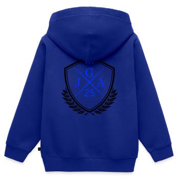 Jga 25 - Kinder Premium Organic Zip Hoodie - Royalblau - Hinten - AI Model Kid Male (0cm)