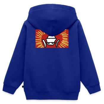 Auto-Figur Sonnenstrahlen - Kinder Premium Organic Zip Hoodie - Royalblau - Hinten - AI Model Kid Male (0cm)