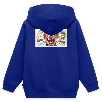 Durst-Karikatur Comicgesicht - Kinder Premium Organic Zip Hoodie - Royalblau - Hinten - AI Model Kid Male (0cm)