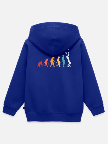 Tennis-Entwicklung - Kinder Premium Organic Zip Hoodie - Royalblau
