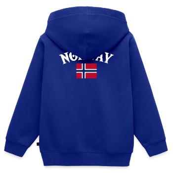 Norway Vacation Norge Fjords Travel Scandinavian - Kids Premium Organic Zip-up Hoodie - royal blue - Back - AI Model Kid Male (0cm)