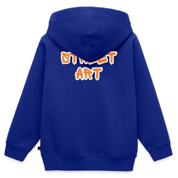 Orange Graffiti Street Art - Kinder Premium Organic Zip Hoodie - Royalblau - Hinten - AI Model Kid Male (0cm)