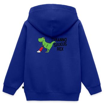 Tyranno Saugus Rex - Kinder Premium Organic Zip Hoodie - Royalblau - Hinten - AI Model Kid Male (0cm)