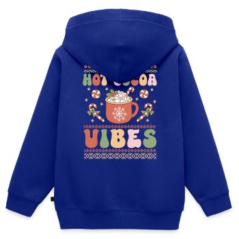 Hässlicher Weihnachtspullover - Kinder Premium Organic Zip Hoodie - Royalblau - Hinten - AI Model Kid Male (0cm)