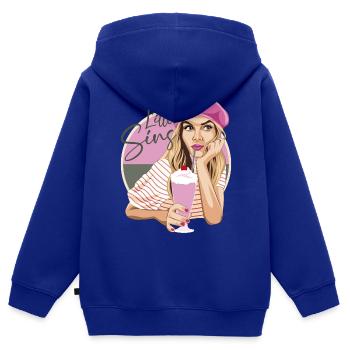 Kleine Sünden - Kinder Premium Organic Zip Hoodie - Royalblau - Hinten - AI Model Kid Male (0cm)